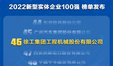 2022新型实体企业百强发布！徐工机械位列第46名 - 恒通能机械资讯