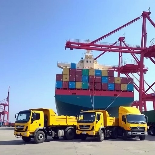 百台徐工新能源成套化设备交付天津港(图2)