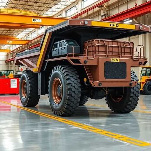 北方股份公司首台120吨级纯电动电动轮矿用车成功下线(图2)