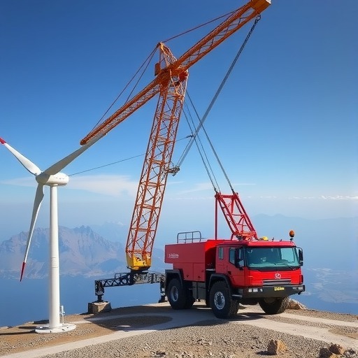 一键定乾坤！徐工1300吨“擎风者”高原风机吊装(图3)