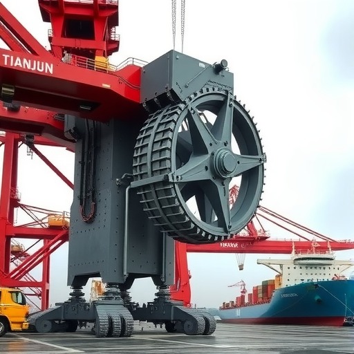 三一制造！国内最大轮式起重机亮相天津港！(图1)