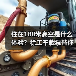 住在180米高空是什么体验?徐工车载泵替你“尝鲜”(图2) 住在180米高空是什么体验?徐工车载泵替你“尝鲜”(图2)