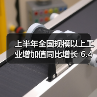 上半年全国规模以上工业增加值同比增长 6