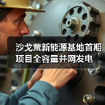 沙戈荒新能源基地首期项目全容量并网发电(图2) 沙戈荒新能源基地首期项目全容量并网发电(图2)