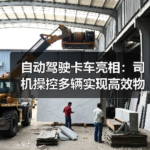 自动驾驶卡车亮相：司机操控多辆实现高效物流(图1)