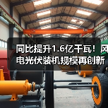 同比提升1.6亿千瓦！风电光伏装机规模再创新高 - 辰飞雨恒通能机械资讯