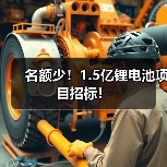 名额少！1.5亿锂电池项目招标！
