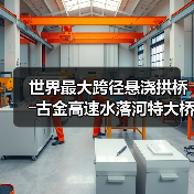 世界最大跨径悬浇拱桥――古金高速水落河特大桥完成拱圈合龙(图1) 世界最大跨径悬浇拱桥――古金高速水落河特大桥完成拱圈合龙(图1)