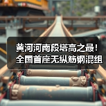 黄河河南段塔高之最！全国首座无纵筋钢混组合塔成功封顶(图2)