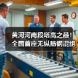 黄河河南段塔高之最！全国首座无纵筋钢混组合塔成功封顶(图3)