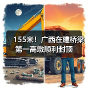 155米!广西在建桥梁第一高墩顺利封顶(图2) 155米!广西在建桥梁第一高墩顺利封顶(图2)