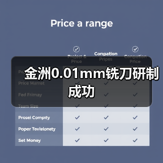 金洲0.01mm铣刀研制成功