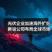 光伏企业加速海外扩张 新设公司布局全球市