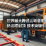世界最大跨径三塔悬索桥北塔封顶 技术突破