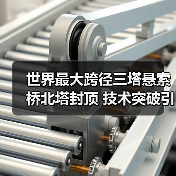 世界最大跨径三塔悬索桥北塔封顶 技术突破引关注(图3) 世界最大跨径三塔悬索桥北塔封顶 技术突破引关注(图3)