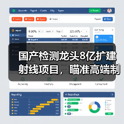 国产检测龙头8亿扩建射线项目,瞄准高端制造新机遇(图3) 国产检测龙头8亿扩建射线项目,瞄准高端制造新机遇(图3)