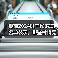 湖南2024以工代赈项目名单公示，哪些村将受益？(图4)