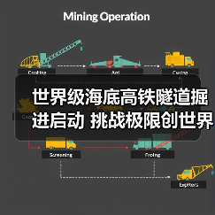 世界级海底高铁隧道掘进启动 挑战极限创世界纪录(图4) 世界级海底高铁隧道掘进启动 挑战极限创世界纪录(图4)