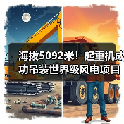 海拔5092米！起重机成功吊装世界级风电项目首台风机(图2)