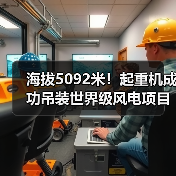 海拔5092米！起重机成功吊装世界级风电项目首台风机(图3)