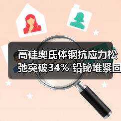 高硅奥氏体钢抗应力松弛突破34% 铅铋堆紧固件研发迎来关键创新(图2) 高硅奥氏体钢抗应力松弛突破34% 铅铋堆紧固件研发迎来关键创新(图2)