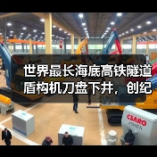 世界最长海底高铁隧道盾构机刀盘下井，创纪录！(图3)