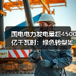 国电电力发电量超4500亿千瓦时：绿色转