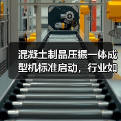 混凝土制品压振一体成型机标准启动，行业如