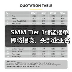 SMM Tier 1储能榜单即将揭晓，头