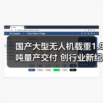 国产大型无人机载重1.9吨量产交付 创行业新纪录(图2) 国产大型无人机载重1.9吨量产交付 创行业新纪录(图2)