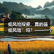 低风险投资,真的是“低风险”吗?——一个颠覆你认知的真相(图1) 低风险投资,真的是“低风险”吗?——一个颠覆你认知的真相(图1)