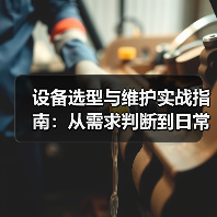 设备选型与维护实战指南：从需求判断到日常