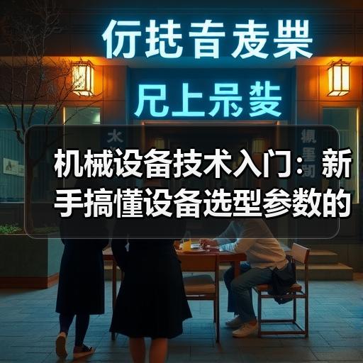 机械设备技术入门：新手搞懂设备选型参数的核心方法 - 辰飞雨恒通能机械资讯