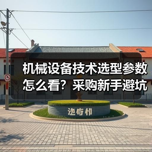 机械设备技术选型参数怎么看？采购新手避坑要点解析 - 辰飞雨恒通能机械资讯
