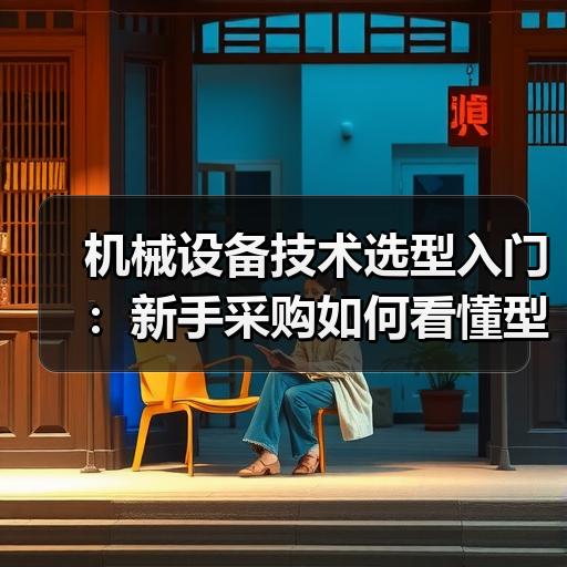 机械设备技术选型入门：新手采购如何看懂型号参数与配置 - 辰飞雨恒通能机械资讯