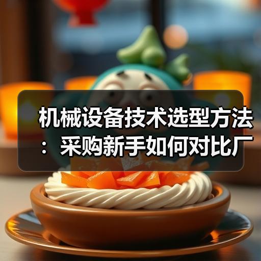 机械设备技术选型方法：采购新手如何对比厂